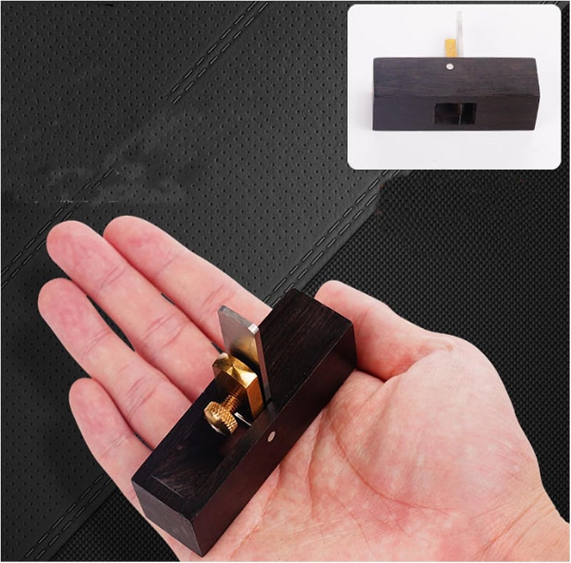 LIXINDEE Mini Wood Planer Hand Tool, Pocket Plane, Tiny Ebony Plane for Wood,Small Hand Plane Wood Planer Woodcraft Tool, Perfect for Woodworking, Trimming, Surface Smoothing (B Scraper Plane) - Image 3